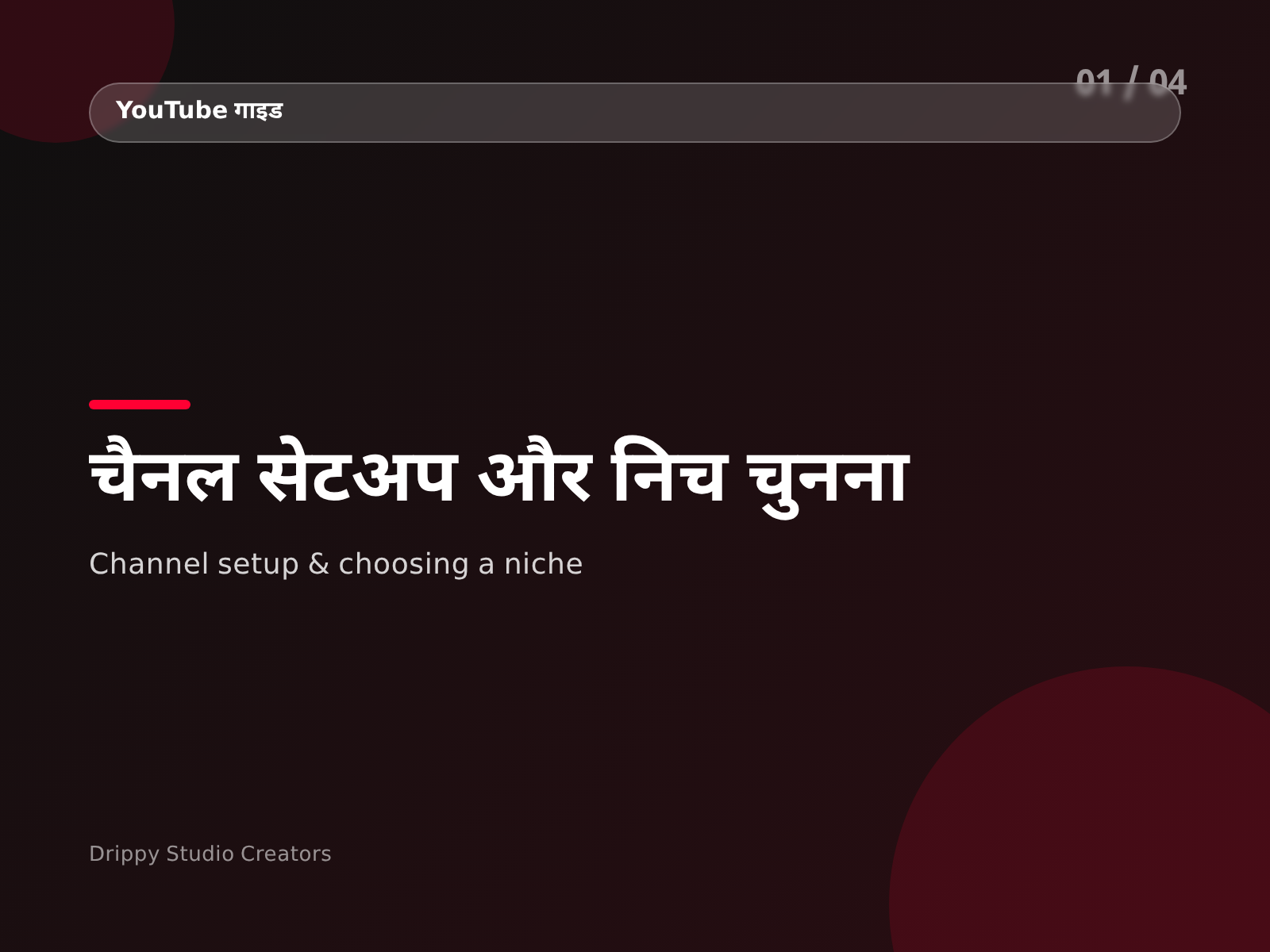 YouTube Creator Guide — विषय