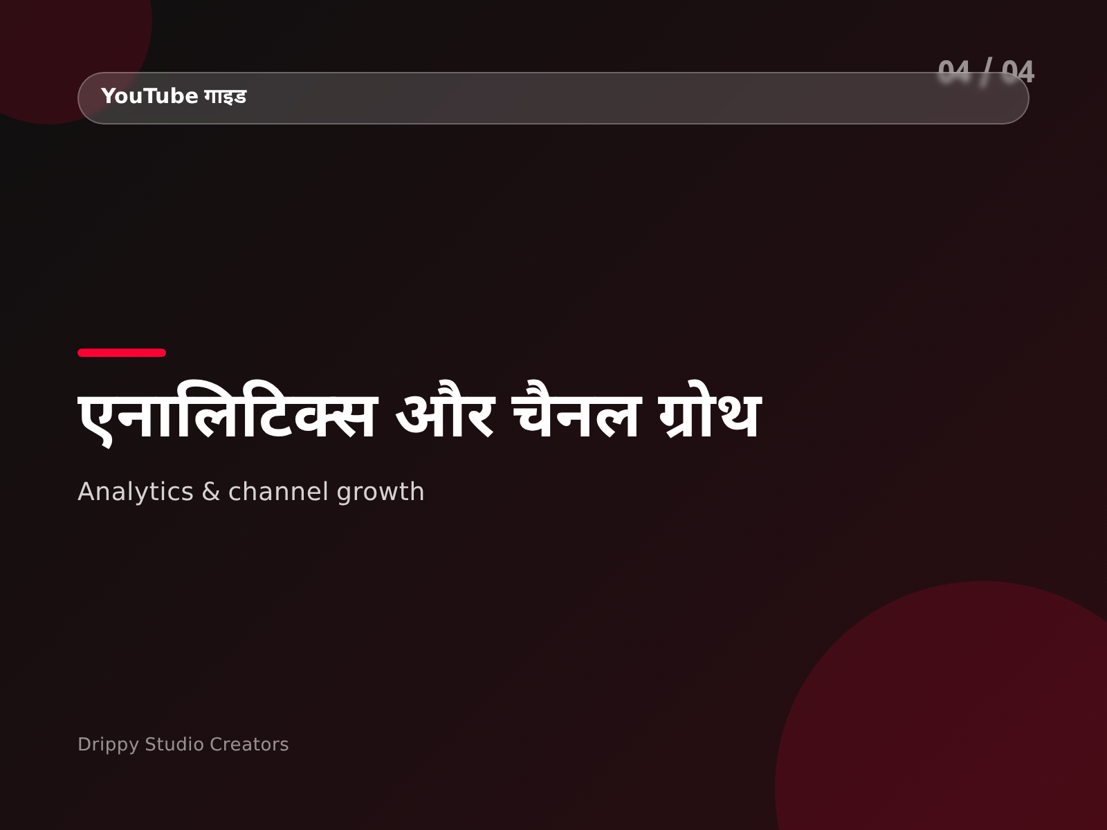 YouTube Creator Guide — विषय